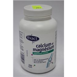 BOTTLE OF 200 CALCIUM AND MAGNESIUM CAPLETS