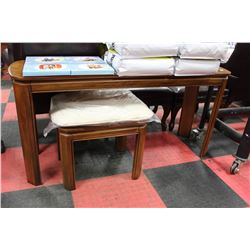 ESTATE WOOD SIDETABLE W STOOL