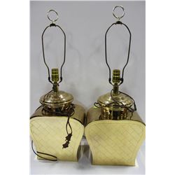 PAIR OF ESTATE BRICK STYLE LAMPS