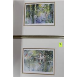 PAIR OF ESTATE FRAMED PICTURES ON CHOICE 14x11