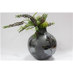 VASE WITH  ARTIFICIAL FOLIAGE