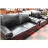 Image 1 : NEW BLACK LEATHERETTE SOFA W LOVE SEAT