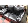 Image 2 : NEW BLACK LEATHERETTE SOFA W LOVE SEAT
