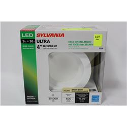 SYLVANIA 9 WATT = 50 WATT 4" RECESSED LIGHT KIT