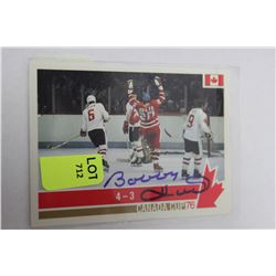 BOBBY HULL SIGNED CARD