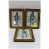 Image 1 : SET OF THREE OAK FRAMED