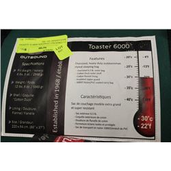 OUTBOUND TOASTER 6000 SLEEPING BAG (GOOD TO -30)