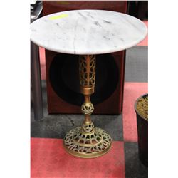 BRASS & GRANITE END TABLE
