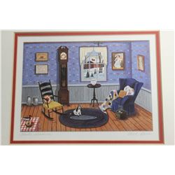 WINTER WINDOWS STEVE KLEIN FRAMED