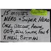 Image 1 : BUNDLE OF 15 SUPER HERO AND HERO DVD'S