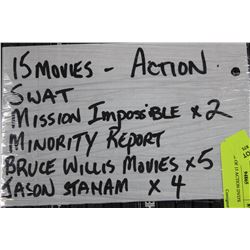 BUNDLE OF 15 ACTION DVD'S
