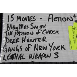 BUNDLE OF 15 ACTION DVD'S