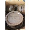 Image 1 : 18-PC BROWN DINNERWARE SET