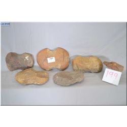 Tray Lot : 6 Native Stone Hammers