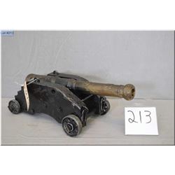 Fort Or Naval Style Model Hand Made Cannon w/carriage [ embossed Spanish style decoration, approx 11