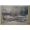 Image 1 : Dawn of the Black Ducks Unlimited Ltd Edition Framed Print ( ducks in a winter scene ) # 381/650   B