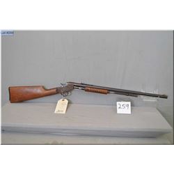 Stevens Model Visible Loading .22 LR cal pump action Rifle w/22" bbl [ fading blue finish turning br