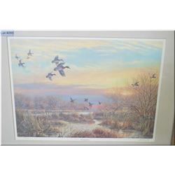 Wetlanders Limited Edition Print, # 4905/ 5300 by Artist Herb Booth ( Duck fall scene )