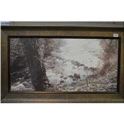 Lg Framed Print "Fall River Scene"