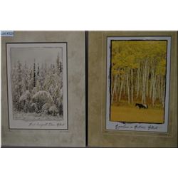 Lot of 2 Limited Edition Prints  : Appaloosa in Autumn, Alberta" # 31/200 Artist signed , matted rea