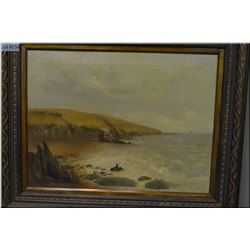 Framed Painting "Douglas Head Isle of Man" by James Pattison 1896