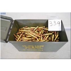 Green Metal Ammo Box : Almost full of 7.62 x 51 Military Surplus Ammo - no t boxes
