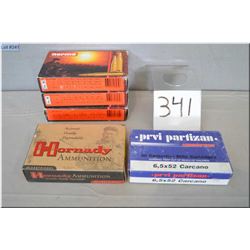 Bag Lot : 4 Boxes ( 20 rnds per ) 6.5 x 52 Carcano ammo - plus 1 Box ( 20 rnds ) 7.7 Jap ammo -
