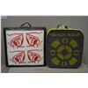 Image 1 : Lot : 2 Archery Targets ( one black hole four sided 18" , Spider Web ST18  white w/ red )
