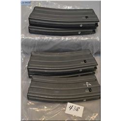 Bag Lot : Five Pinned Mags :  Four Cooper Ind. AR 5.56 MM pinned mags for an AR 15 - One Korean 5.56