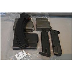 Bag Lot : 6 Mags includ : 3 Various rifle mags - 2 pinned .9 MM  Mags - 1 Butler Creek .22 cal 25 sh