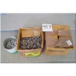 Box Lot : Lead bullets [ . 44 cal ? & unknown cal lead bullet in tobb can ]