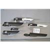 Image 1 : Lot of Three New Marttiini Hunting Knives [ small, medium, large, 2 with leather sheaths, one w/ pla