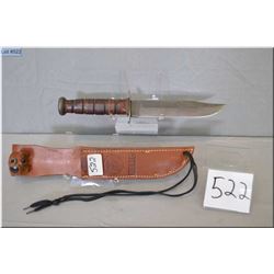 KA-BAR Olen N.Y. U.S.M.C. Knife w/leather scabbard