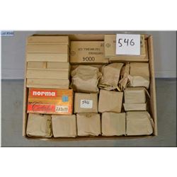 Tray Lot : Approx 9 Boxes 7.62 Ball Ammo - Approx 11 Pkgs Paper Wrapped .223 Hard Pt Ammo - 2 Boxes 