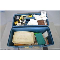 Plano Blue Plastic Tool Box : contents of gun cleaning tools & accessories