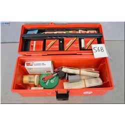 Red Plastic Bench Mark Tool Box : 3 Lee Priming tools - RCBS primer tray - various rifle primers, sh