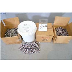 Box Lot : Bucket 1000 .45 cal lead bullets - approx. 1/2 box 1000 .45 cal lead bullets - 3/4 full bo