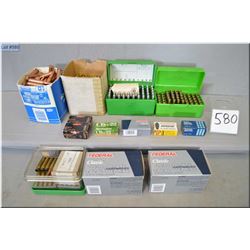 Box Lot : 2 Bricks Federal .22 Cal ammo plus approx. 6 part boxes .22 ammo - box : Lapua .32 S & W l
