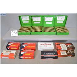 Tray Lot : 250 plus Brass .44 Rem Mag reloads - 20 rnds Blazer .45 Auto ammo - Approx 125 rnds Norin