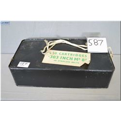 1 Tin Can : 250 Cartridges of .303 MK 8Z in stripless belts