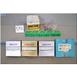 Box Lot : Approx 1500 Lapau S & W bullets - 1000 Speer .32 cal lead bullets - .45 cal lead bullets -