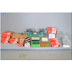 Tray Lot : RCBS Case trimmer - Lyman lead ingnots - plus various boxes  & part boxes of lead bullets