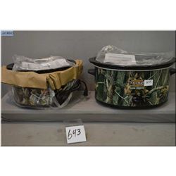 Box Lot : 2 New Camo Toned Eastman Outdoors Crocks Pots - new no boxes