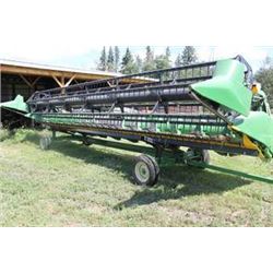 2011 JOHN DEERE 630F 30' HYDRA FLEX STRAIGHT CUT HEADER C/W HORST MOVER