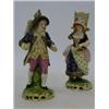 Image 1 : A PAIR OF SAMSON FIGURES, late 19th Century, (Derby Duesbury marks), male and female companion wi...