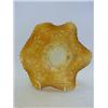 Image 1 : A MARIGOLD CARNIVAL GLASS BOWL, wavy rim, leaf chain design, diameter 23cm  20-30...