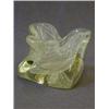 Image 1 : A POST WAR STUDIO GLASS VASE, clear fluid form, cane inclusions, height 10cm  30-40...