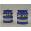 Image 1 : TWO T.G. GREEN CORNISH WARE STORAGE JARS, 'Caster Sugar', and 'Sugar', black shield backstamps, h...
