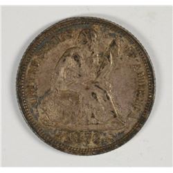 1873 SEATED DIME XF/AU