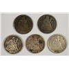 Image 1 : (5) 1876-CC SEATED DIME'S